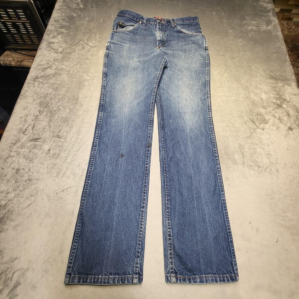 Vintage Wrangler Jeans Mens 33x34 Blue Medium Wash Straight Slim Denim Pockets